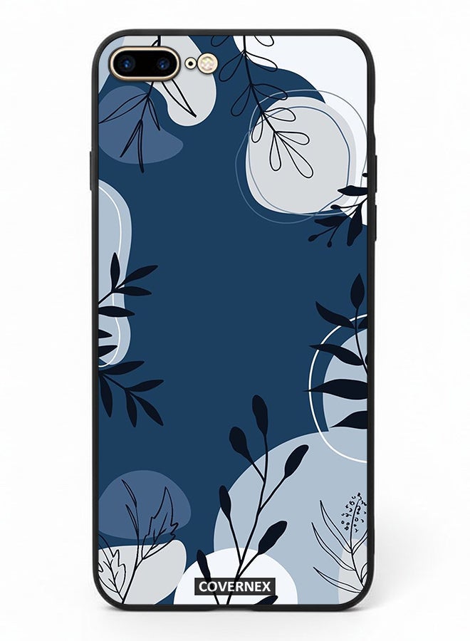 Covernex Apple iPhone 7 Plus Protective Case Cover Printed Featuring Delicate Laf and Plant Outlines - Image 2