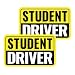 FOWEROTY 1234 Pack Student Driver Sticker Magnet for Car WeatherResistant Reflective 571354 Golden Ratio Dimension 2pcsYellowBlackStudent - Image 2