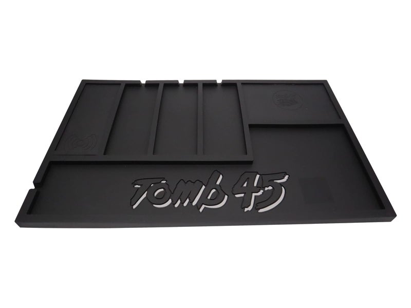 Tomb 45 Powered Mat by Tomb45, organizing mat with wireless charging capability, Fast wireless charging for phone, airpods, powerclips attached to clippers and trimmers, and BeamTeam XL cordless airbrush - Image 2