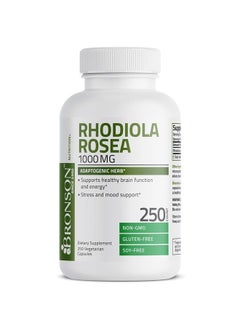 Rhodiola Rosea 1000 mg - Adaptogenic Herb for Brain, Stress & Mood Support - Non-GMO, 250 Vegetarian Capsules