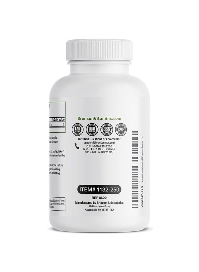 Bronson - Rhodiola Rosea 1000 mg - Adaptogenic Herb for Brain, Stress & Mood Support - Non-GMO, 250 Vegetarian Capsules - Image 1