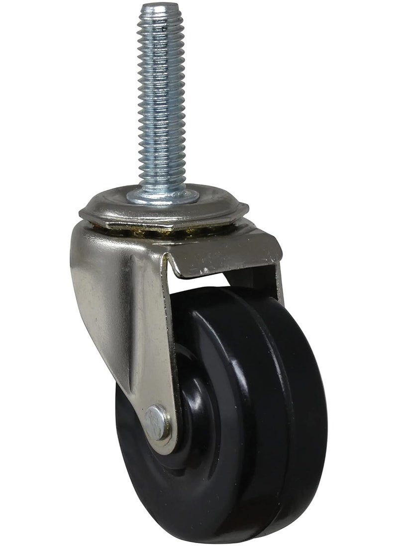 Shepherd Hardware Shepherd Hardware 9344 2-Inch Threaded Stem Casters, 5/16-Inch Stem Diameter, 80-lb Load Capacity, (Pack of 2) , Black  - Image 1