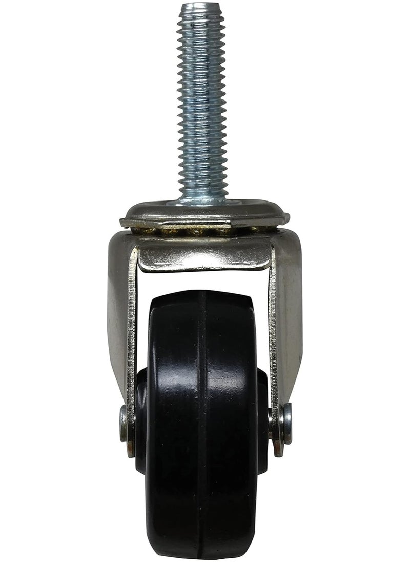 Shepherd Hardware Shepherd Hardware 9344 2-Inch Threaded Stem Casters, 5/16-Inch Stem Diameter, 80-lb Load Capacity, (Pack of 2) , Black  - Image 2