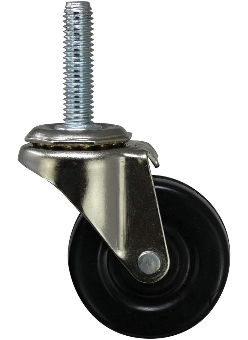 Shepherd Hardware Shepherd Hardware 9344 2-Inch Threaded Stem Casters, 5/16-Inch Stem Diameter, 80-lb Load Capacity, (Pack of 2) , Black  - Image 3