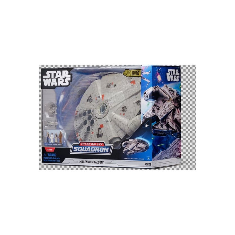 STAR WARS نجوم الحرب ميكرو غالاكسي سكوادрон فئة الهجوم ميلينيوم فالكون - مركبة بطول 7 بوصات مع 1 بوصة هان سولو، تشوباكا، الأميرة ليا وأوبي وان كينوبي ميكرو شخصيات، متعددة الألوان - Image 5