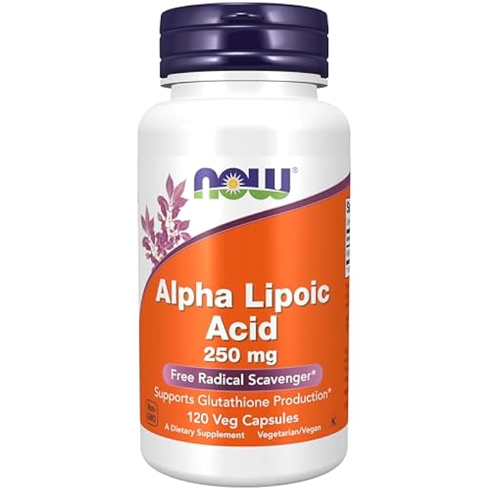 now Supplements, Alpha Lipoic Acid 250 mg, Supports Glutathione Production*, Free Radical Scavenger*, 120 Veg Capsules - Image 1