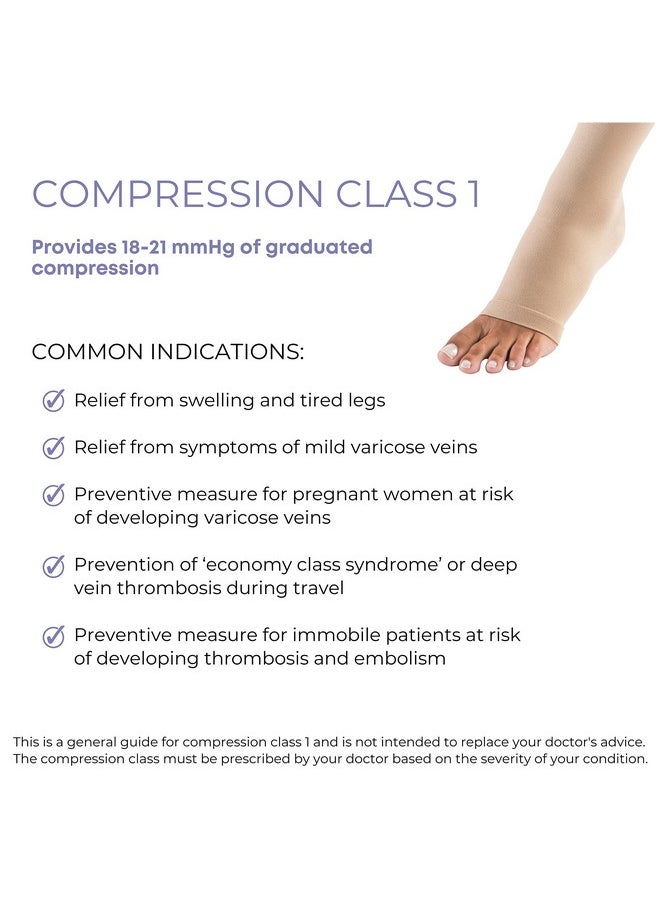 sigvaris - SIGVARIS Medical Compression Stockings - Cotton - Class 1 - Below Knee length - For Men and Women (S - Normal) - Image 1