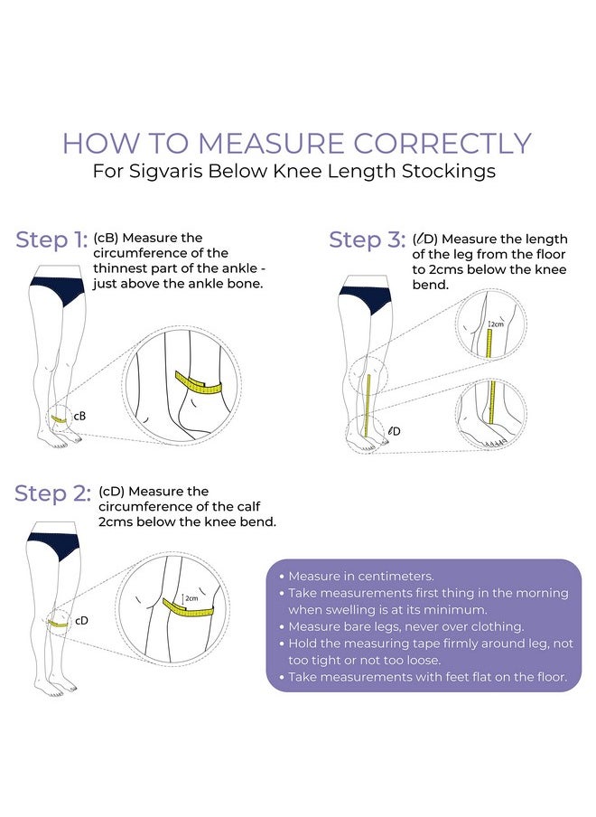 sigvaris - SIGVARIS Medical Compression Stockings - Cotton - Class 1 - Below Knee length - For Men and Women (S - Normal) - Image 1