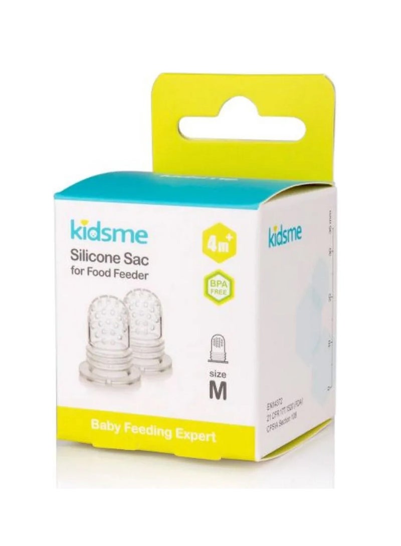 kidsme Pack Of 2 Silicone Sac For Food Feeder Size M From 4 Months And Above  - Image 3