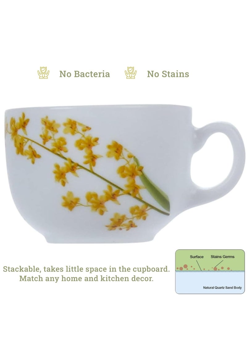 Laopala 44-Piece Ivory Yellow Grace Dinnerware Set: A Fusion of Elegance and Practicality - Image 5