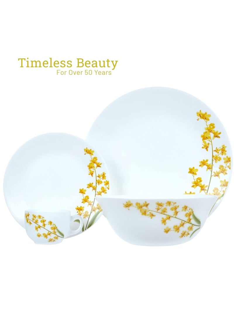 Laopala 44-Piece Ivory Yellow Grace Dinnerware Set: A Fusion of Elegance and Practicality - Image 2