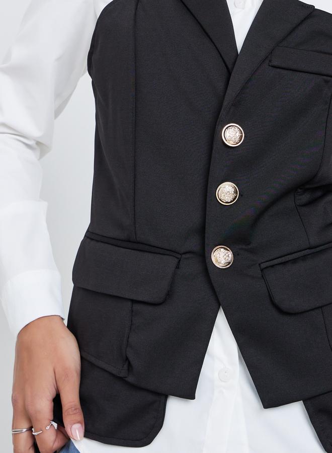 ستايلي قميص بأكمام طويلة بتصميم كورسيه - Image 3