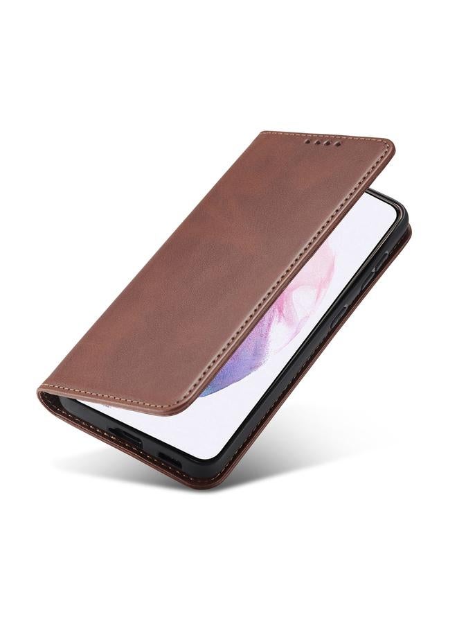 erorex Case For Samsung Galaxy A72 5G / 4G Calf Texture Magnetic Horizontal Flip Leather Case with Holder & Card Slots & Wallet - Image 3