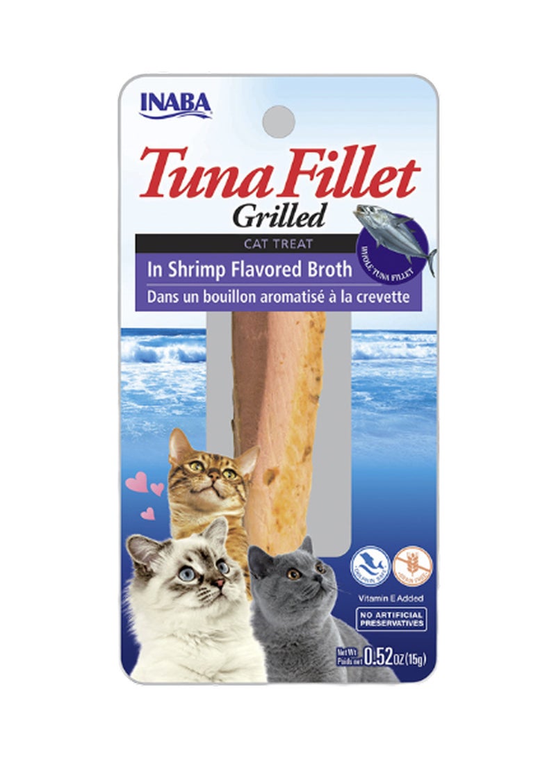 INABA Ciao Grilled Tuna Fillet In Shrimp Flavored Broth Cat Treat - Image 1