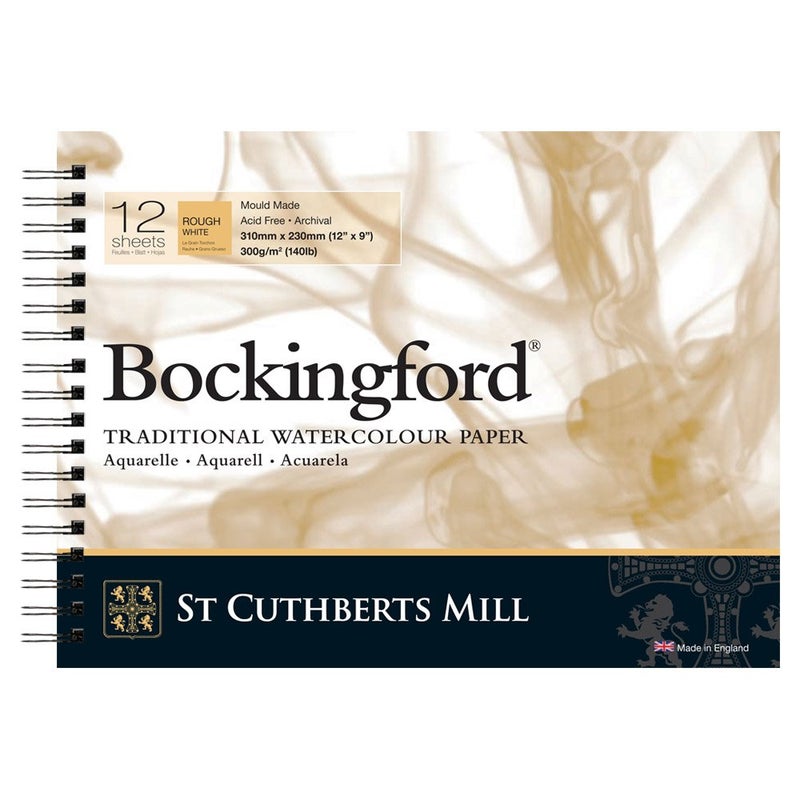 Bockingford 300gsm Spiral Pad 12 x 9 Inches 310 x 230 mm Rough
