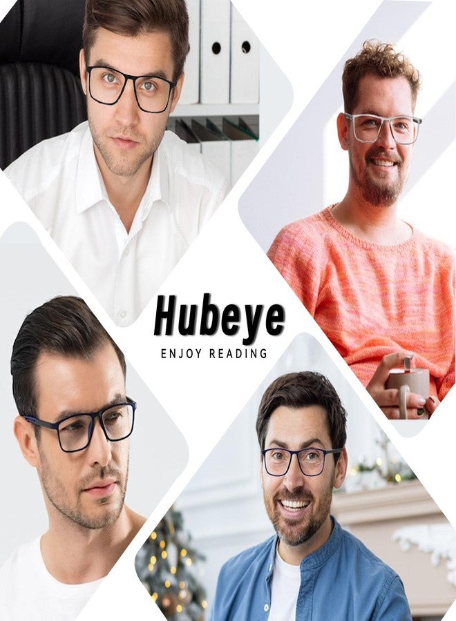 Hubeye TR90 Sports Reading Glasses for Men and Women Ultralight Flexible Anti-Blue Light Readers（Black+Black+Black+Black+Black，+1.5） - Image 2