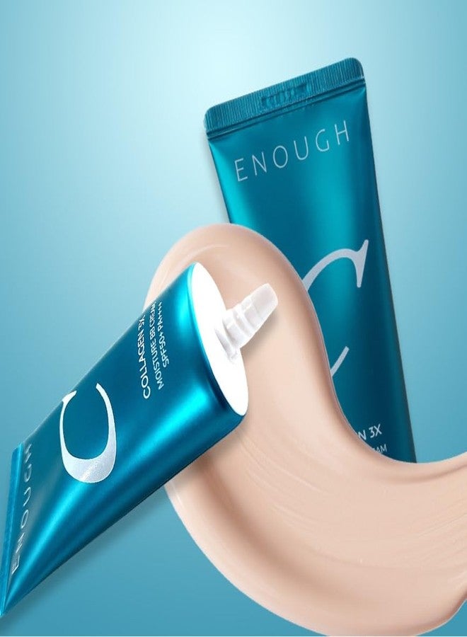 Enough Collagen 3X Moisture BB Cream SPF50, Makeup Tinted Moisturizer for Face, Korean Skin Care Full Coverage Foundation, 1.76oz - Image 2
