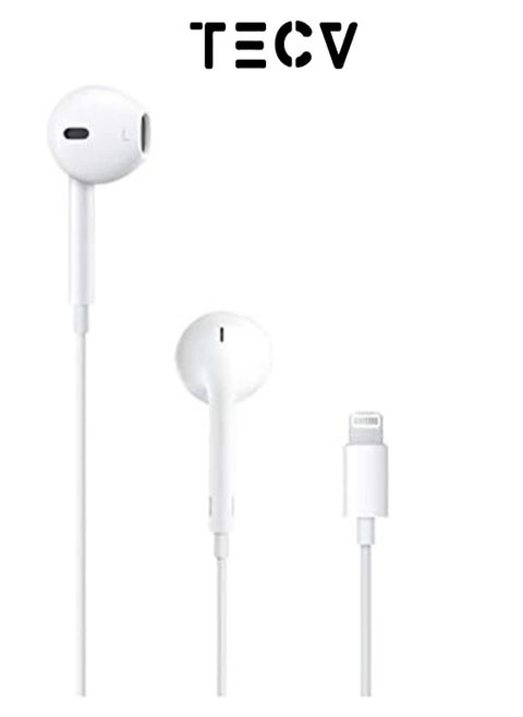 EarBuds With Lightning Connector | iPhone Headphones, [MFI Certified] Earphones Wired Stereo Sound Earbuds with Microphone and Volume Control, Compatible with iPhone 14/13/12/SE/11/XR/XS/X/7/7 Plus/8