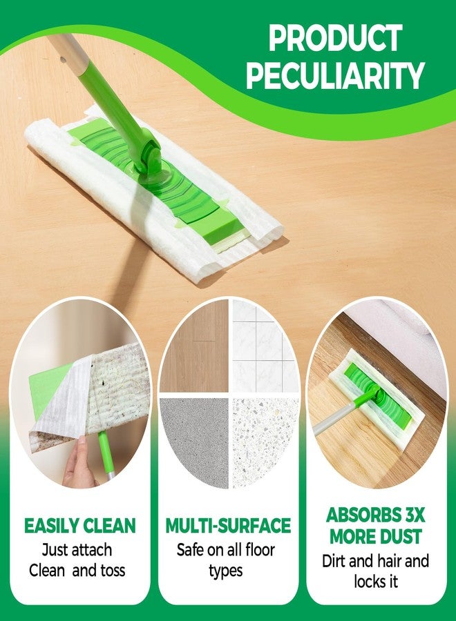 PEACHICHA Dry Sweeping Cloths Mop Refills Disposable Sweeping Cloths Floor Dust Refills Mop Pad, Floor Cloth Refills for Swiffer Standard Sweeper , 7.87x11.81inch,100 Count - Image 3
