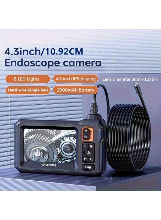 Industrial Endoscope Camera 8mm HD Borescope 4.3 Inch IPS LCD Screen With 8 LED Light - Image 4