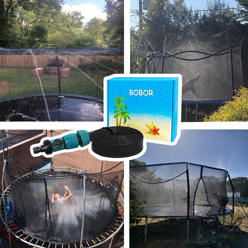 Bobor Trampoline Sprinklers for Kids, Outdoor Trampoline Spary Park Fun Summer Water Toys.(39ft) - Image 3