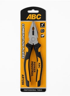ABC Combination Pliers 8 inch , Powerful Pliers for Cutting Wire and Light Metal, Gripping and Bending Wire and Metal, Multi-Functional Tool Suitable for Maintenance, Electrical, and Carpentry, Made of High Quality Materials to Withstand Pressure and Heavy Use.  - Image 1