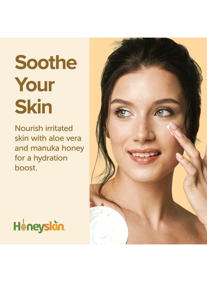 Honeyskin Hydrating Face Moisturizer & Body Cream with Manuka Honey Cream & Coconut Body Oil - Organic Face Moisturizer and Body Lotion for Extremely Dry Skin - For Dry Itchy Skin & Rosacea Treatment (8oz) - Image 3