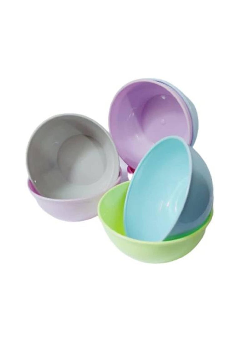 Pass Pass pass pass PASSPASS Multipurpose Plastic Microwave Safe Classic Mixing Serving Bowls Pack of 6  - Image 2