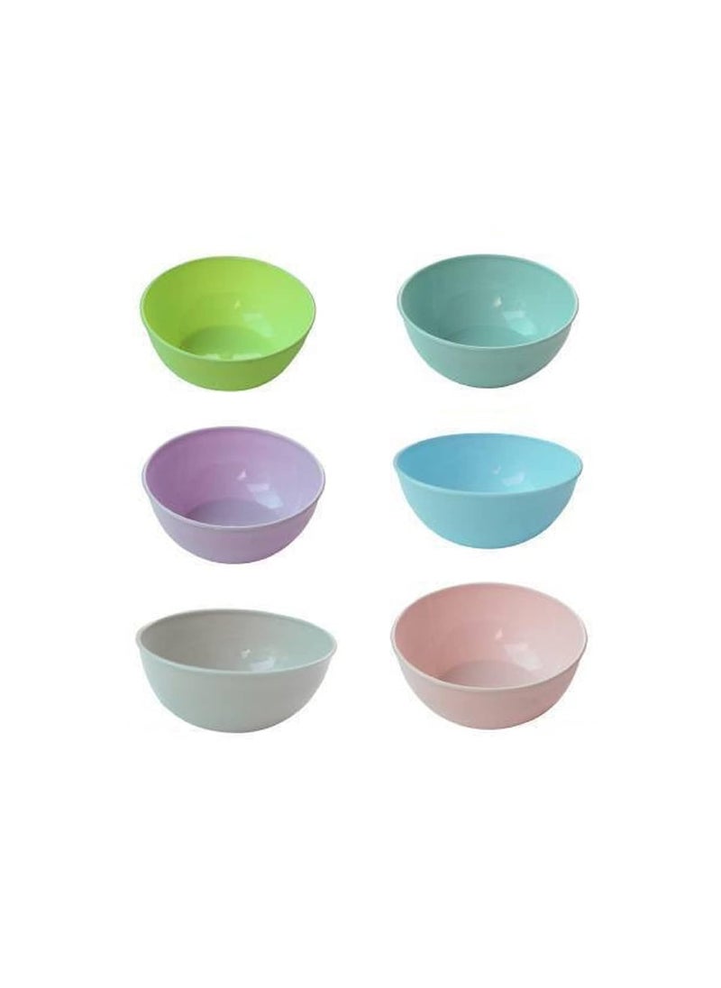 Pass Pass pass pass PASSPASS Multipurpose Plastic Microwave Safe Classic Mixing Serving Bowls Pack of 6  - Image 5