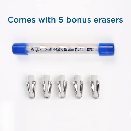 ALVIN DM357C Draft-Matic Mechanical Pencil, 3 Pack, Stainless Steel Drawing and Design Tools, Great for Drafting, Architecture, Engineering, and Art - Includes 0.3mm, 0.5mm, and 0.7mm - Image 4
