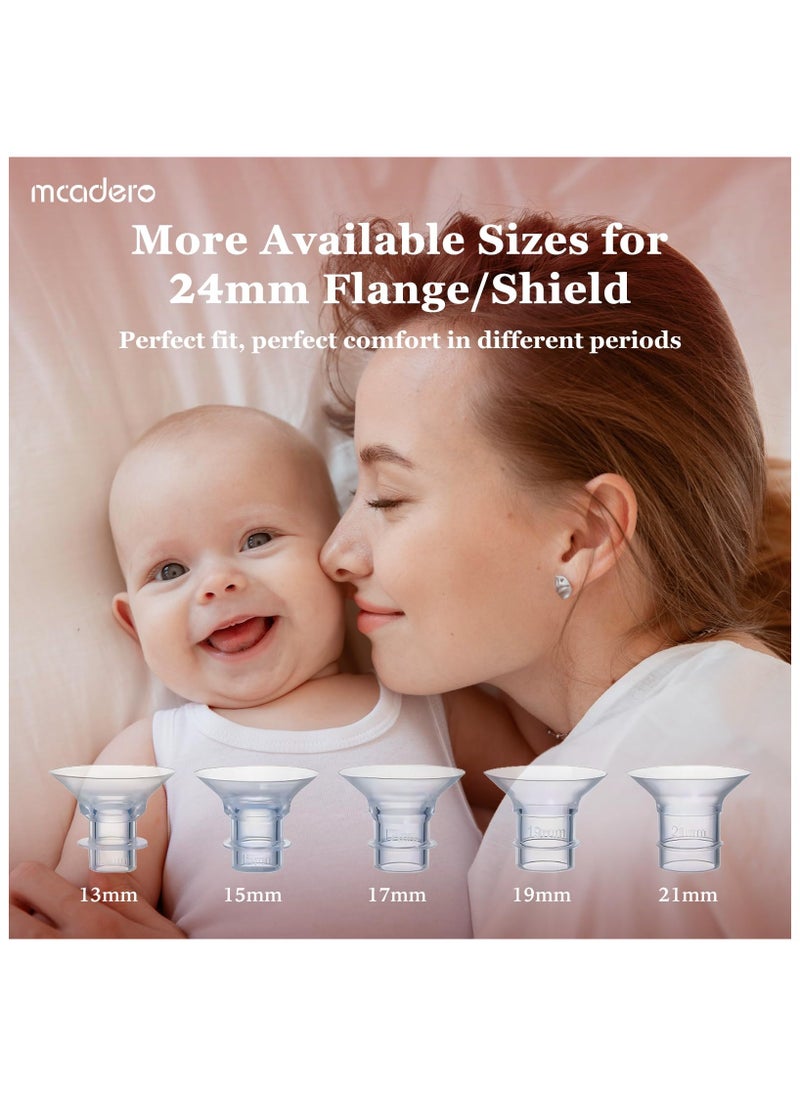 Mr. Penda 10 PCS Breast Milk Pump Inserts 13/15/17/19/21mm for 24mm Shields, Compatible with Most Breast Pumps,Essential  Sizing Kit for Breast Milk Pump Inserts Replacement Accessories  - Image 2