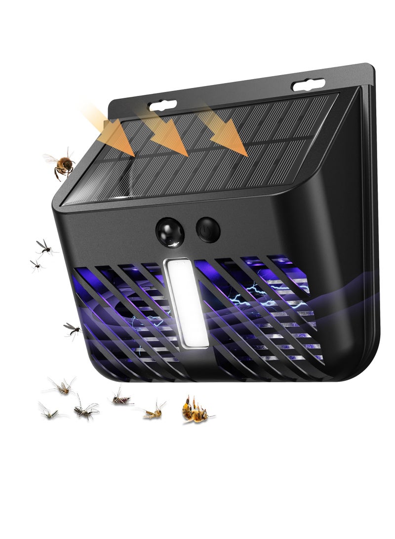 Excefore Solar Bug Zapper Outdoor, Solar Mosquito Zapper with 6 UV Lights & 8 Motion Sensor LEDs, 1200V Electric Mosquito Killer, Waterproof for Patio, Garden, Yard - Image 1