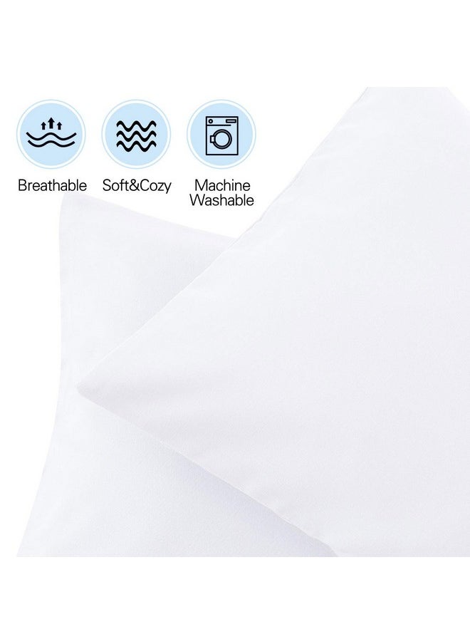 Aisawate 100% Cotton Toddler Pillowcasetravel Pillowcase Pack Of 2 Set 14X20 Inches With Envelope Closure Hypoallergenic Soft & Breathable Baby Pillow Case Cover Solid White  - Image 5