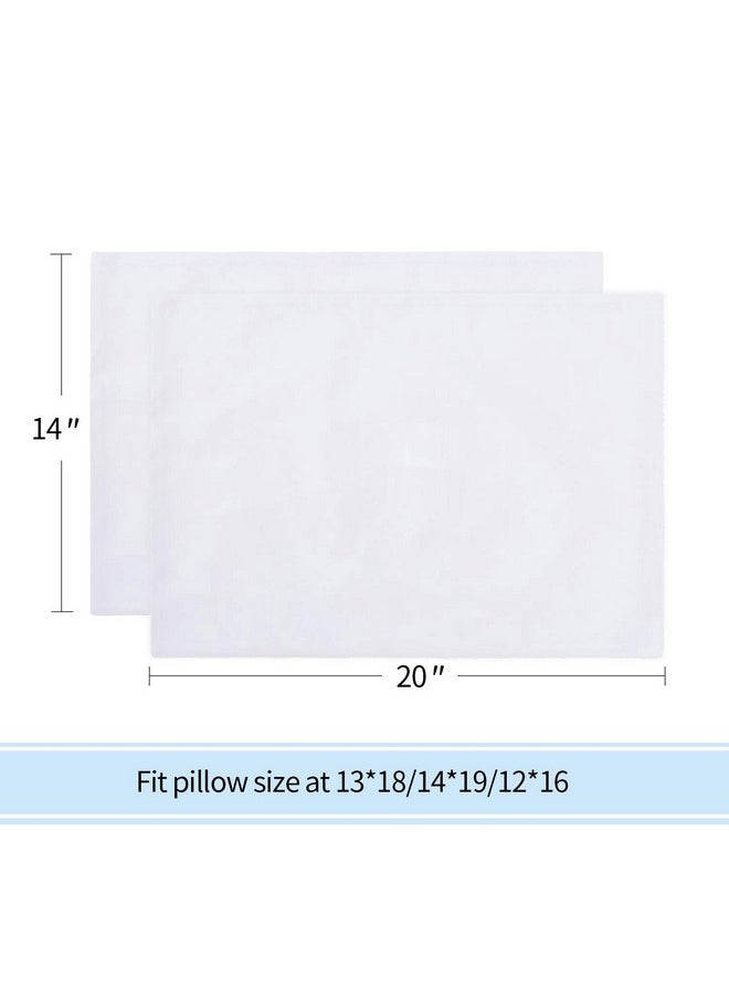 Aisawate 100% Cotton Toddler Pillowcasetravel Pillowcase Pack Of 2 Set 14X20 Inches With Envelope Closure Hypoallergenic Soft & Breathable Baby Pillow Case Cover Solid White  - Image 3