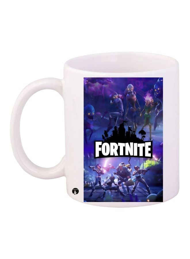 RYN Fortnite Printed Coffee Mug White/Blue/Black 11ounce