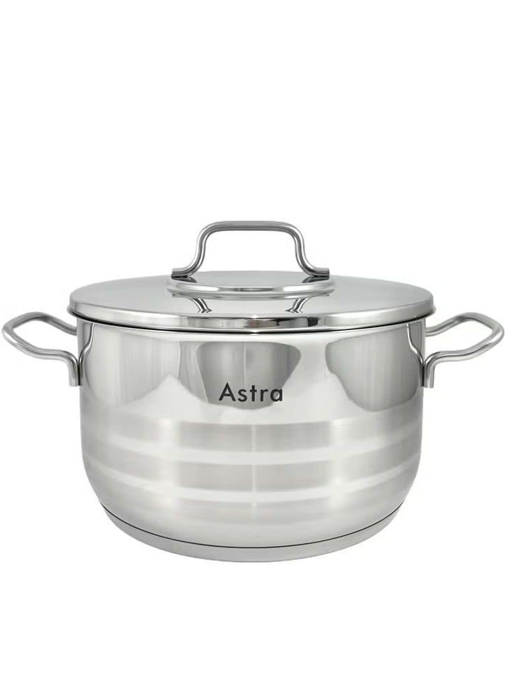 Homemaker ASTRA Premium 4.6L Stainless Steel Family Casserole Pot – 22×12 cm | Rust & Corrosion Resistant, Oven & Stovetop Safe | Made in Turkey - Image 3