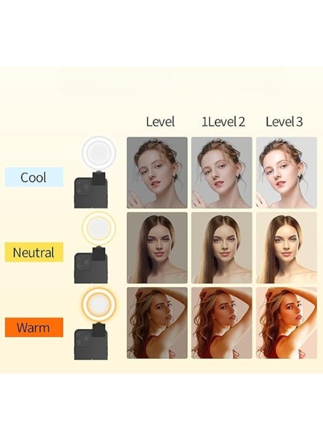 Portable Rechargeable Selfie Ring Light with Clip and Screen – 40 LED Lamps, High CRI >95, Ideal for Smartphone Photography, Video, and Makeup  - Image 3