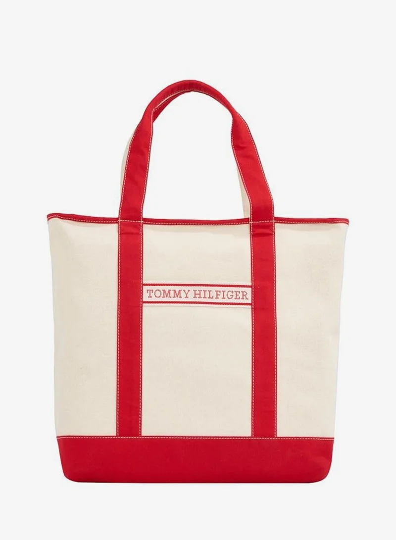 Logo Detail Zip Over Tote