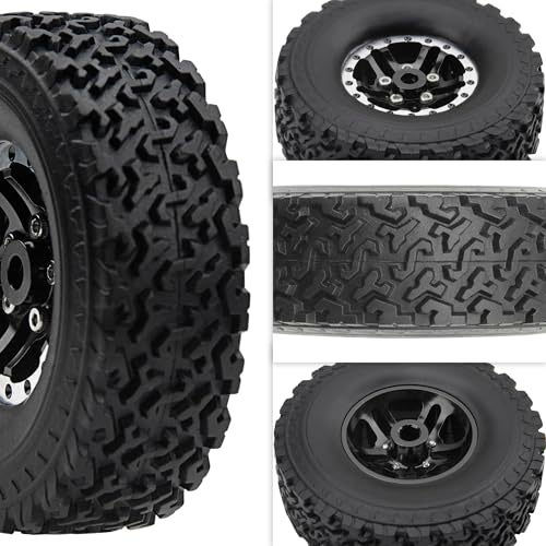 Vgoohobby OD 275 Rubber Tires Metal Beadlock Wheel Rims Compatible with MN Model MN82 LC79 MN78 D90 D91 D96 99S 112 WPL C14 C24 C34 C44 116 RC Car Black - Image 5