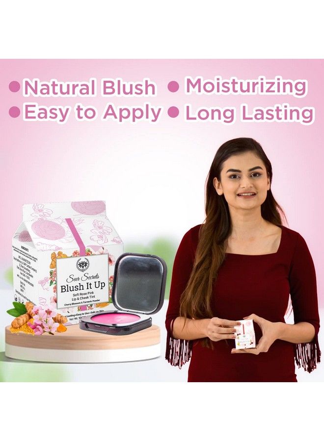 Seer Secrets Natural Blush It Up Lip And Cheek Tint For Long Lasting Moisturizing Lips ; Soft Rose Pink 10Gm - Image 4