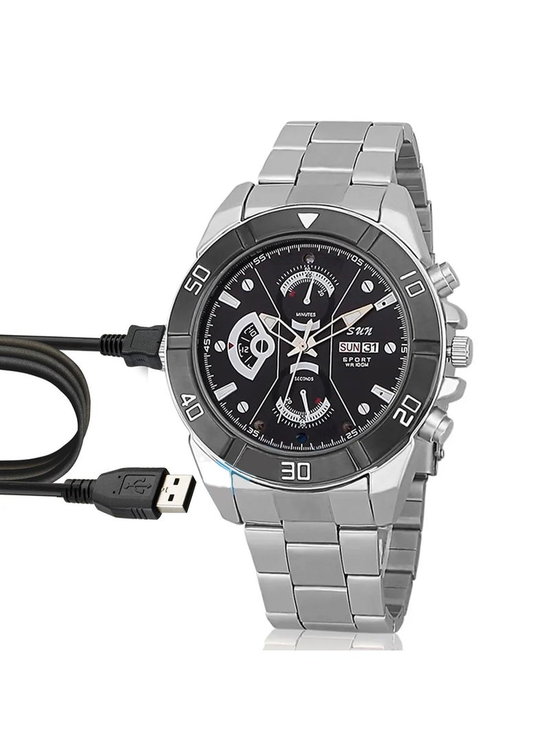 m mhb m mhb New Full HD 1080p Security Camera HD Spy Wrist Watch Camera Surveillance Indoor Outdoor Hd Video Recording with Inbuilt 32GB SD Card  - Image 3