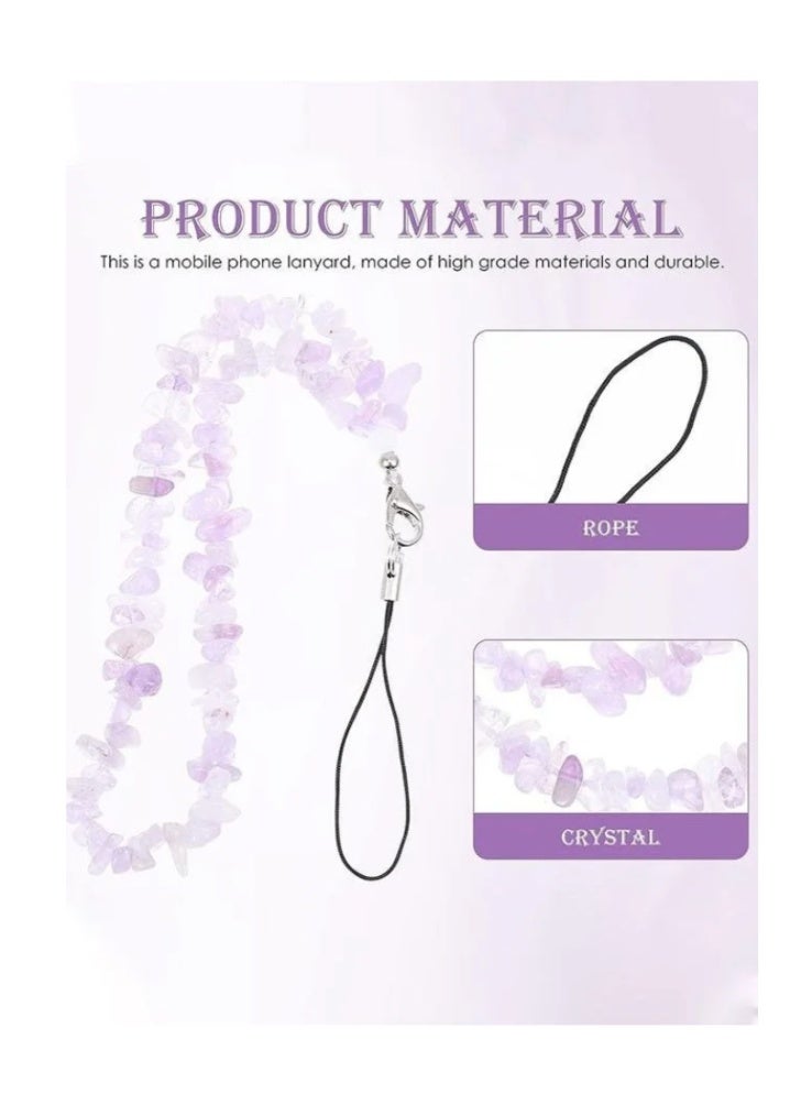 سحر الهاتف / سلسلة حزام للنساء البنات, صناعة اليدوية النمط البوهيمية حالة الهاتف الخلوي حزام المعصم, سحر الحجر الكريم الطبيعي لسلسلة المفاتيح - Image 3