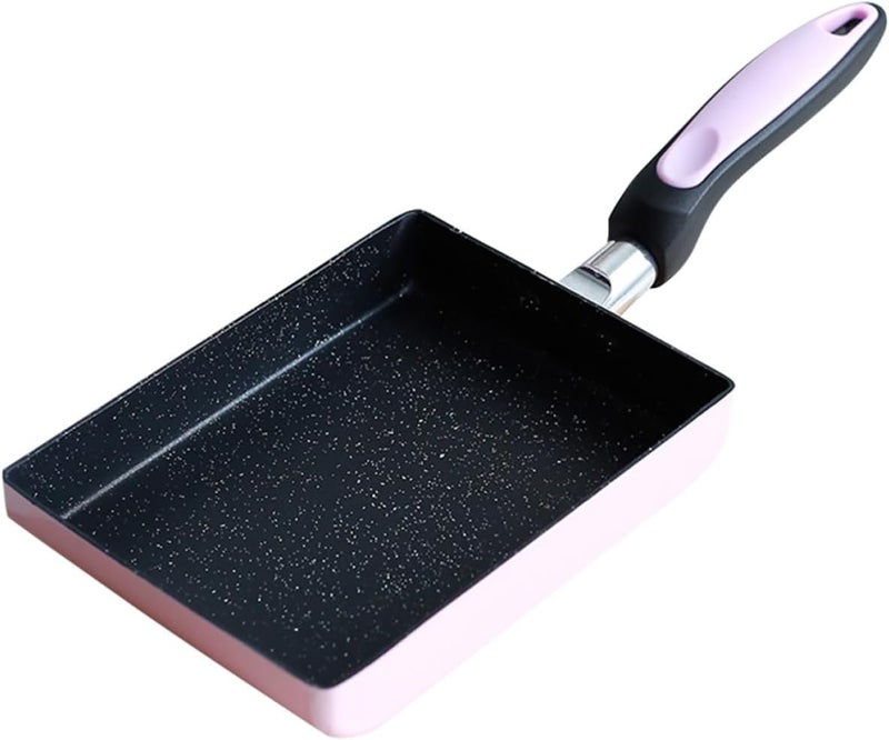 Nonstick Tamagoyaki Pan Square Skillet Omelette Frying Pan Japanese Style Induction Compatible Kitchen Cookware for Egg Cooking Random Color - Image 1