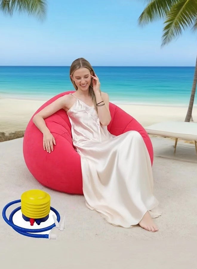 Generic Inflatable sofa chair Ultra-soft, unpadded Sofa chair Furniture accessories Washable, foldable Ergonomic, suitable for outdoor use Suitable for balcony camping brownInflatable Bean Bag Chair Super soft, no padding Sofa Chair Furniture Accessories Washable, foldable, easy to carry, ergonomic, suitable for outdoor use Suitable for balcony camping  - Image 5