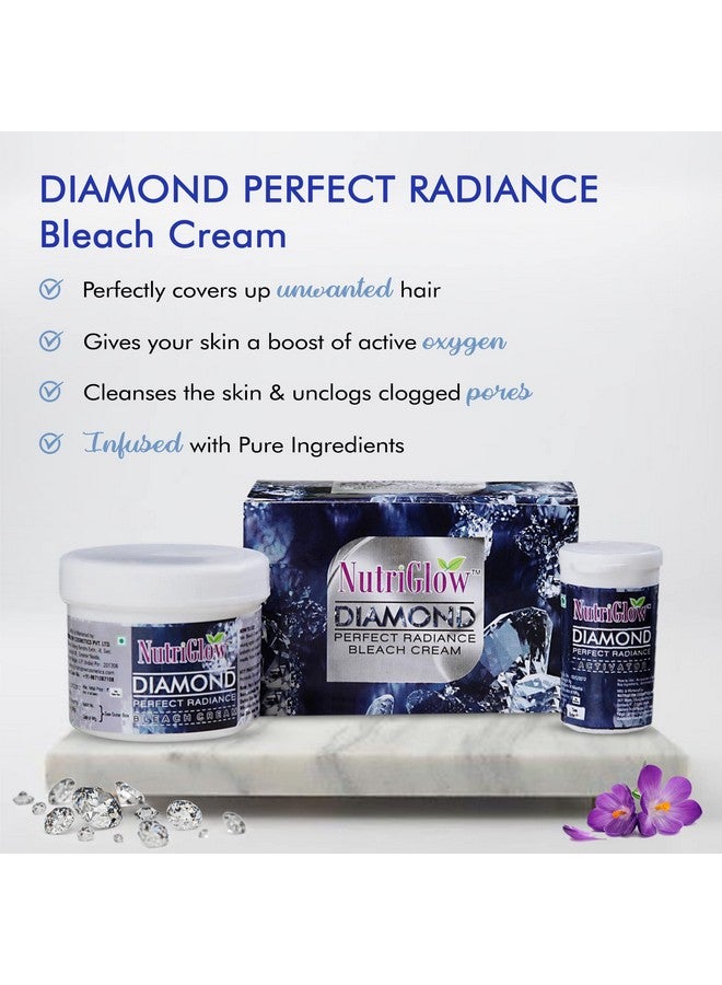 NUTRIGLOW Natural'S Advanced Pro Formula Diamond Radiance Facial Kit (60Gm) Diamond Radiance Bleach (43Gm) & Diamond Radiance Face Wash (65Ml) For Reduce Acne & Pigmentation Free Skin Pack Of 3 - Image 5