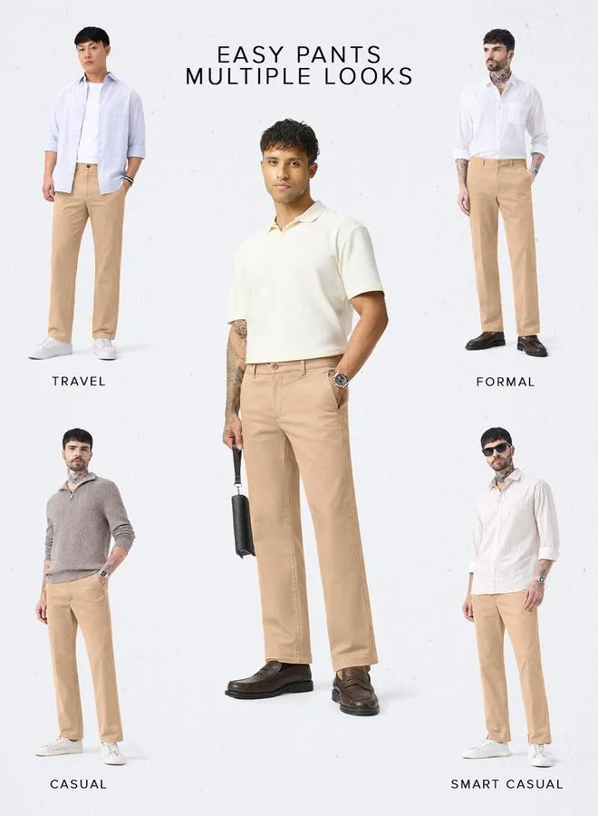 The Souled Store  Men Classic Fit Brown Trousers for Men | Best Price UAE