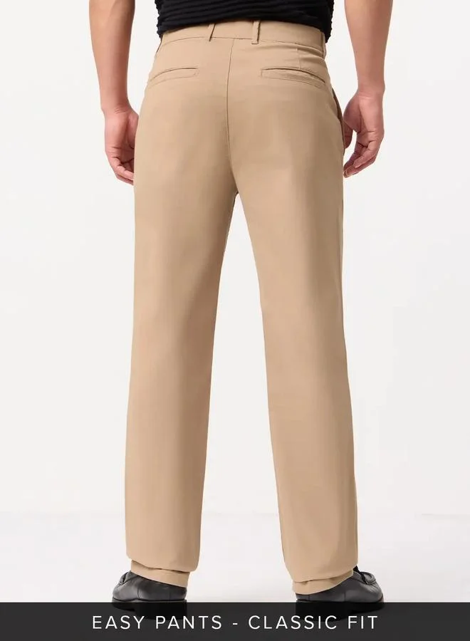 The Souled Store  Men Classic Fit Brown Trousers for Men | Best Price UAE