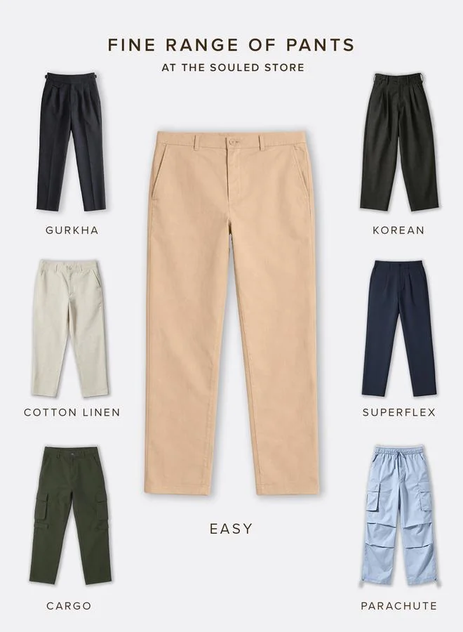 The Souled Store  Men Classic Fit Brown Trousers for Men | Best Price UAE