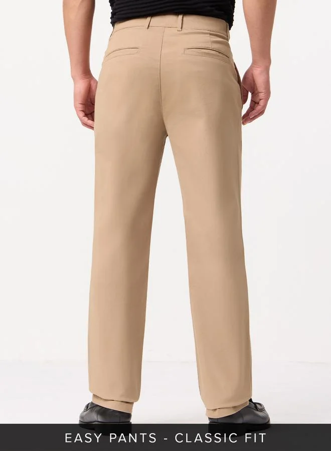 The Souled Store  Men Classic Fit Brown Trousers for Men | Best Price UAE