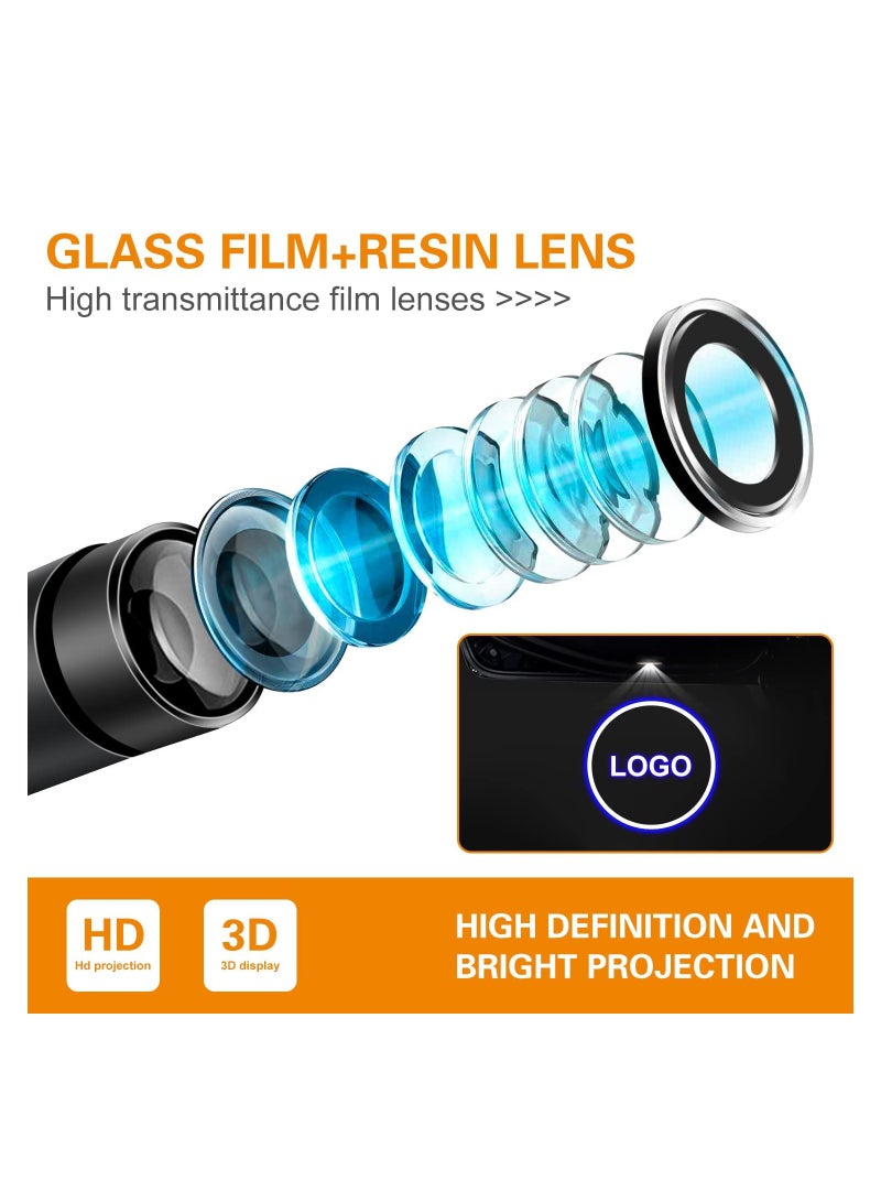 SYOSI 2PCS Car Door LED Logo Light Replacement for Cadillac, 3D Ghost Shadow Puddle Lights Never Fade 3D LED Car Light Car Door Logo LED Ghost Shadow Light LED Logo Shadow Lights for CT6 XT4 XT5 XTS ATS SRX  - Image 4